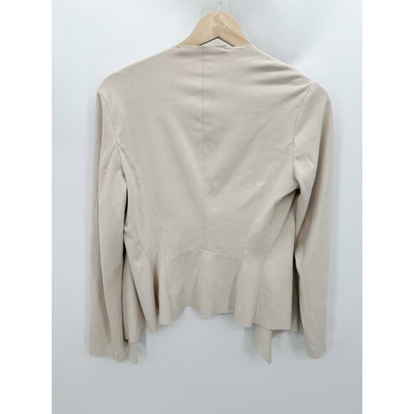 Zara Cream Suede Open Front Lightweight Jacket Women's Size X-Small XS - Picture 2 of 7